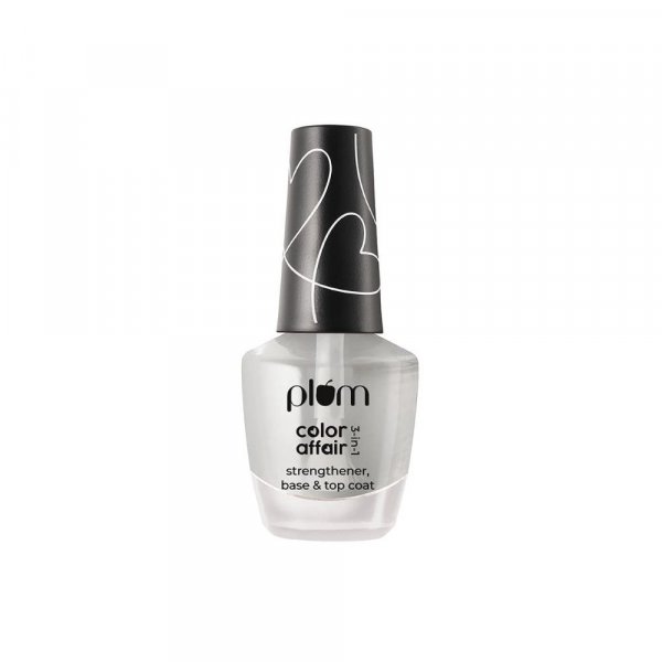 Plum Color Affair 3-in-1 Strengthener, Base &amp; Top Coat | 7-Free Formula | With AHA &amp; Avocado Oil | 100% Vegan &amp; Cruelty-Free