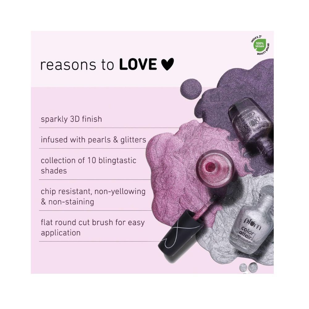 Plum Color Affair Nail Polish All That Glitters Collection