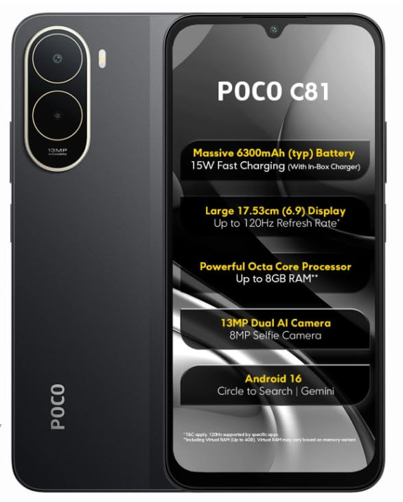 POCO C81 Elite Black 4GB 64GB