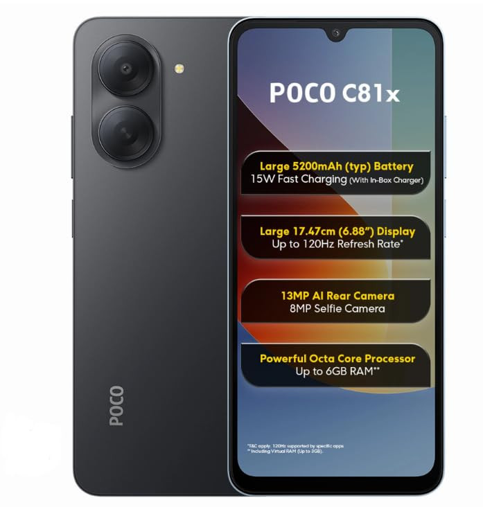 POCO C81X Crystal Black 3GB 64GB