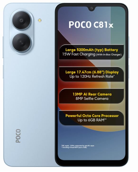 POCO C81X Ice Blue 3GB 64GB