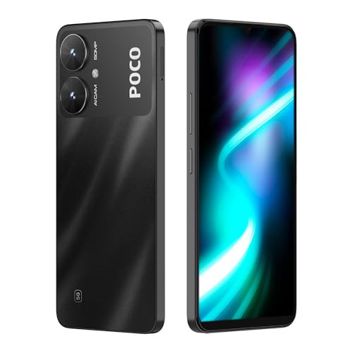 POCO M6 5G Galactic Black 4GB RAM 128GB Storage  MediaTek Dimensity 6100 5G Processor  5000 mAh Battery  18W Fast Charging  50 MP AI Dual-Camera System  Airtel Locked