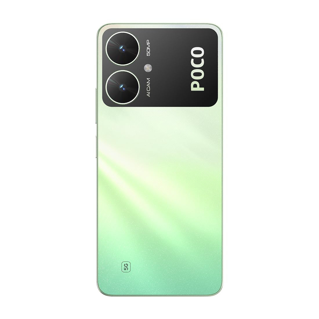 POCO M6 5G Polaris Green 6GB RAM 128GB Storage  MediaTek Dimensity 6100 5G Processor  5000 mAh Battery  18W Fast Charging  50 MP AI Dual-Camera System  Side Fingerprint Sensor