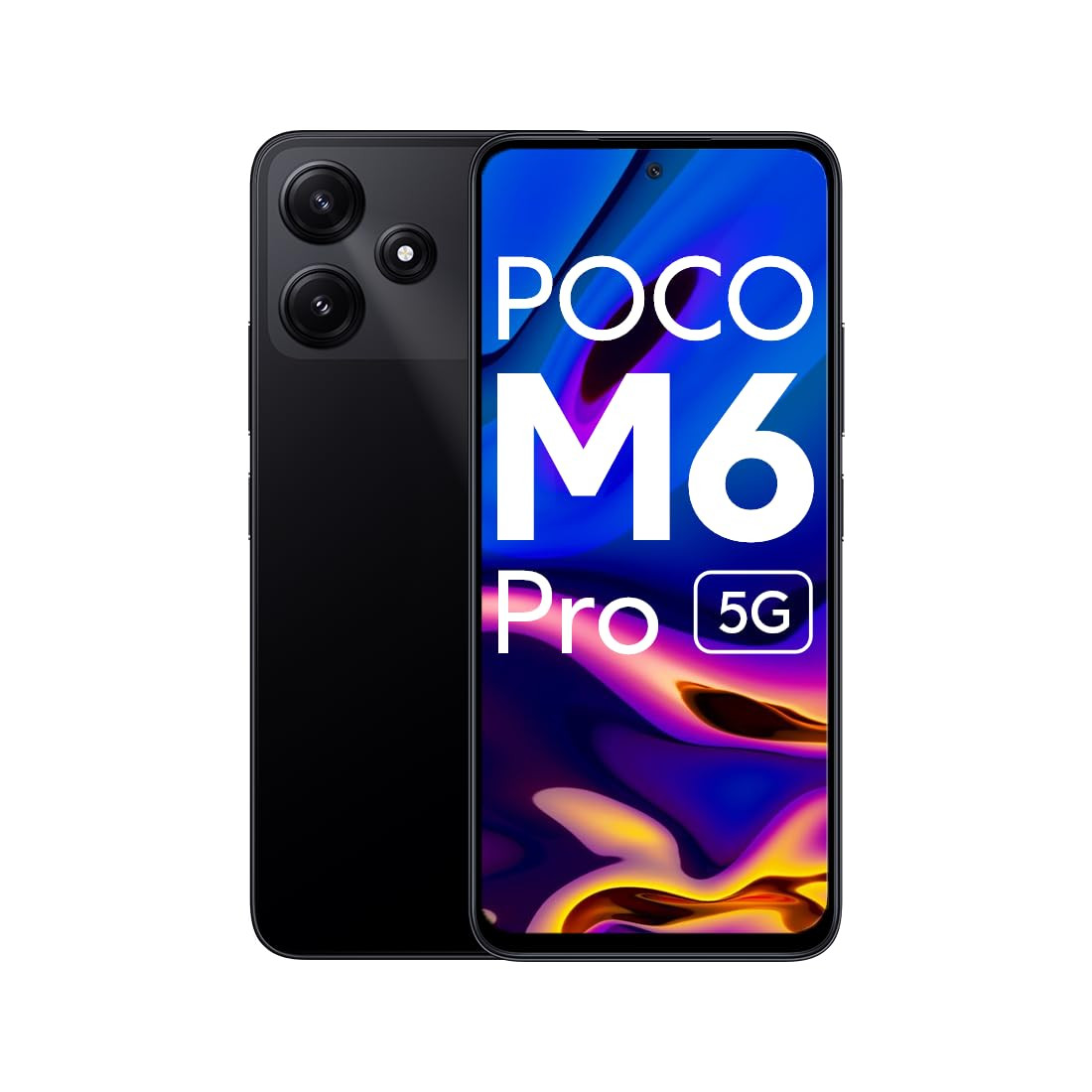 POCO M6 Pro 5G Power Black 4GB RAM 128GB Storage  Snapdragon 4 Gen 2  679 Large Screen with 90Hz Refresh Rate  50 MP Dual AI Camera
