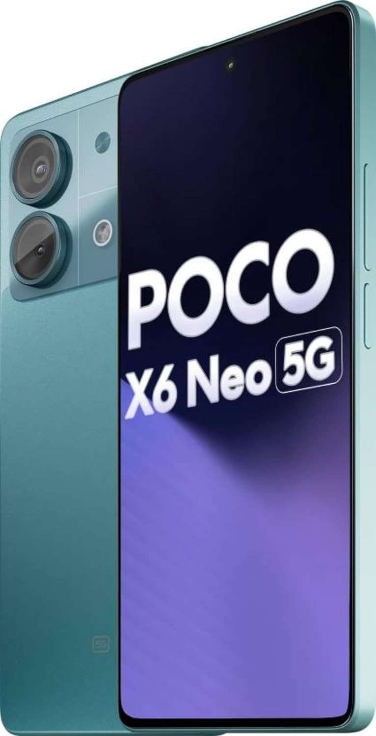 POCO X6 Neo 5G Horizon Blue 8GB RAM 128GB Storage  Dimensity 6080 Processor  5000 mAh Battery  33W Fast Charging  108MP  2MP Rear Camera  16MP Front Camera