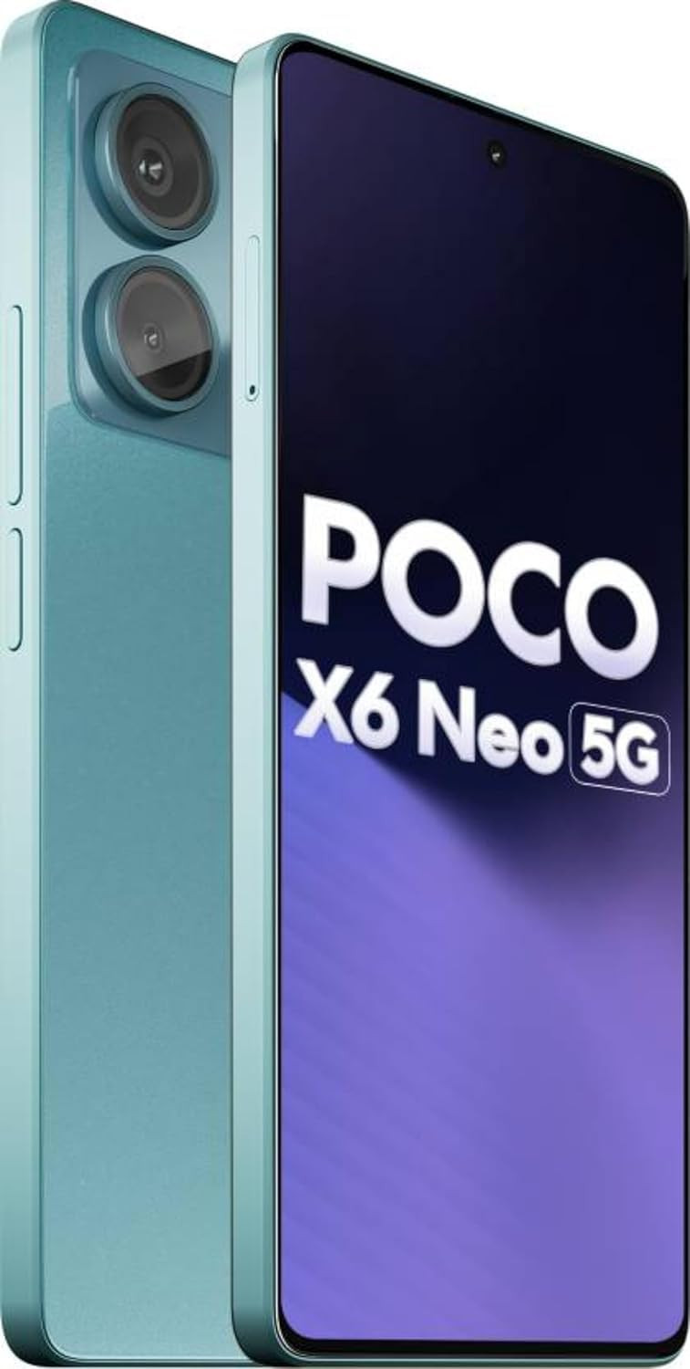 POCO X6 Neo 5G Horizon Blue 8GB RAM 128GB Storage  Dimensity 6080 Processor  5000 mAh Battery  33W Fast Charging  108MP  2MP Rear Camera  16MP Front Camera