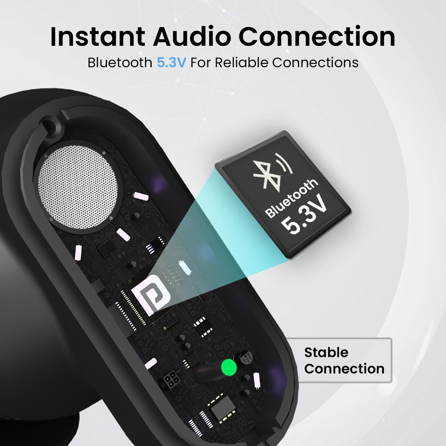 Portronics Harmonics Twins S16 in Ear Wireless TWS Earbuds with 24 Hrs Playtime Clear Calls Game  Music Mode Low Latency Bluetooth 53v LED Display Type C Fast ChargingBlack