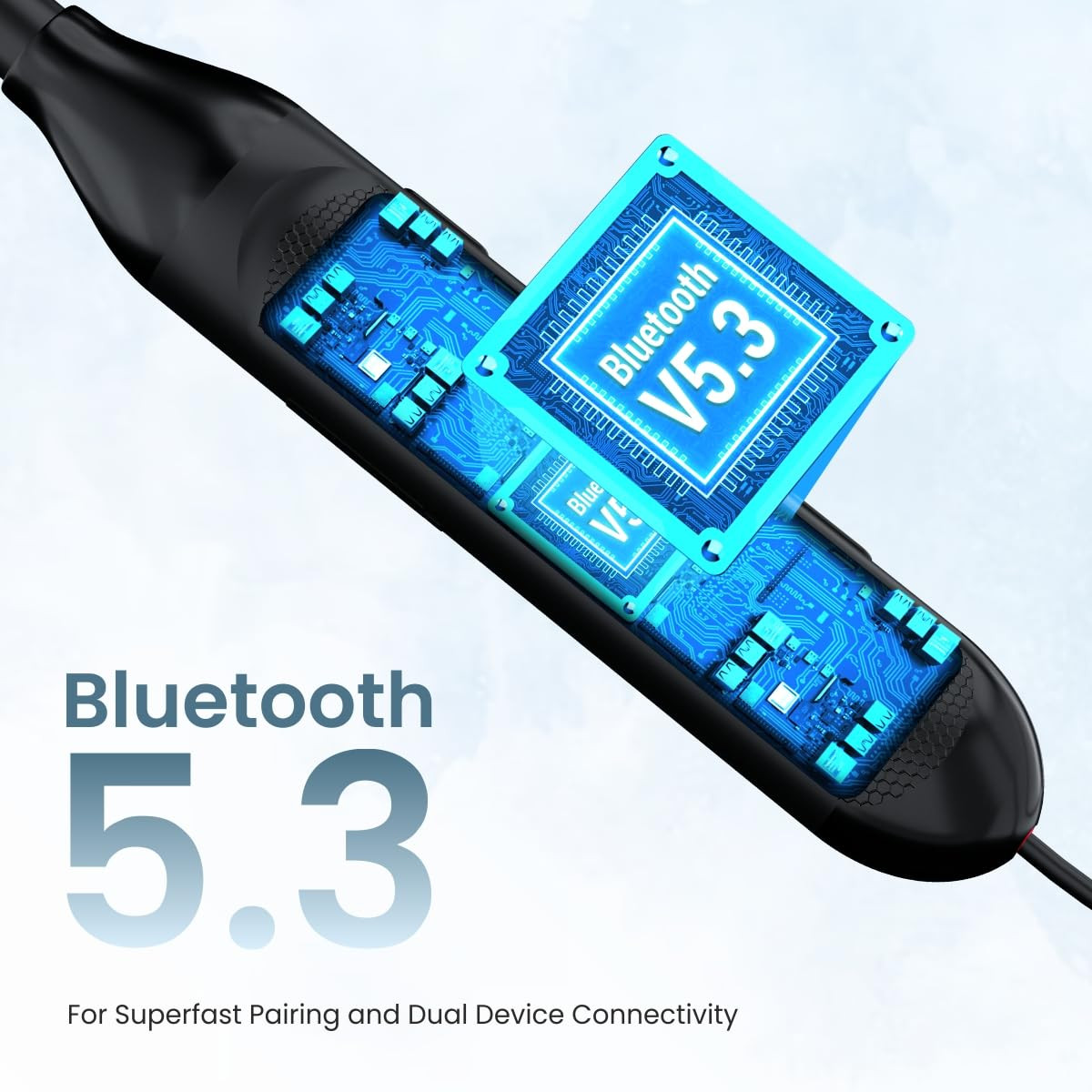 Portronics Harmonics Z7 Bluetooth Wireless in Ear Earphones with Upto 40 Hours Playback 10mm Dynamic Driver Gaming Mode High Bass IPX4 Water and Sweat Resistant Type C Fast ChargingBlack