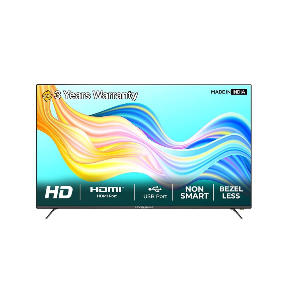 Power Guard 80 cm (32 inches) Frameless HD Ready LED TV PG32N (Black)