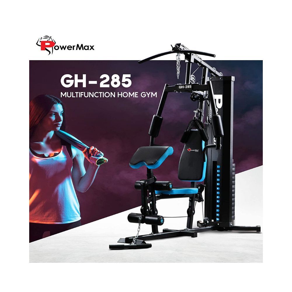 PowerMax Fitness GH-285 Steel Multi-Function Home Gym 150lbs Dead Weight Stack and Max Weight 160Kg with Installation Assistance