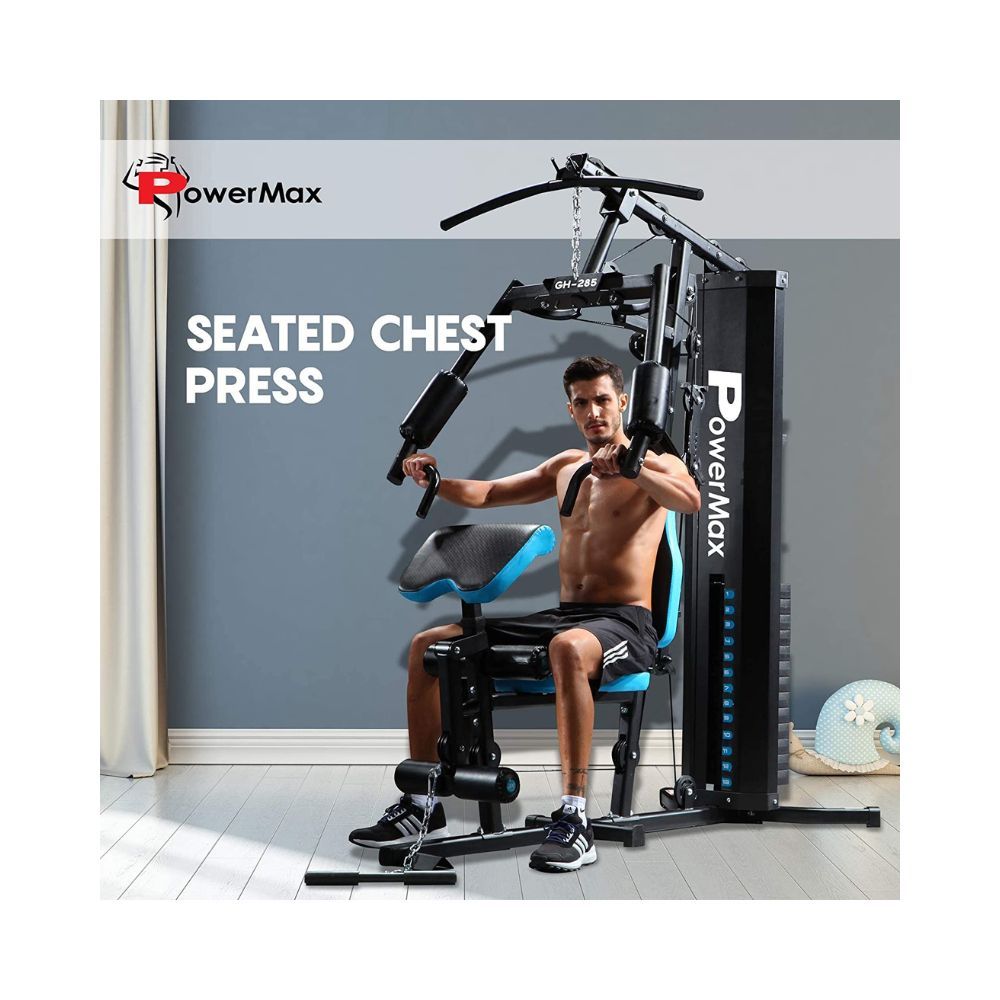 PowerMax Fitness GH-285 Steel Multi-Function Home Gym 150lbs Dead Weight Stack and Max Weight 160Kg with Installation Assistance