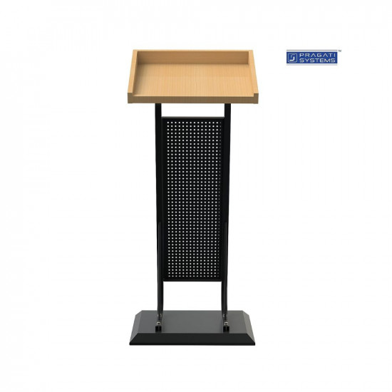 Pragati Systems Presentation Stand, Black And Peach Podium