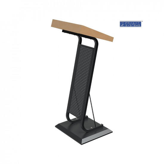 Pragati Systems Presentation Stand, Black And Peach Podium