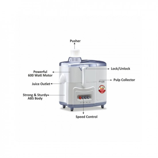 Preethi Essence CJ 101 600 Watt Juicer (White)