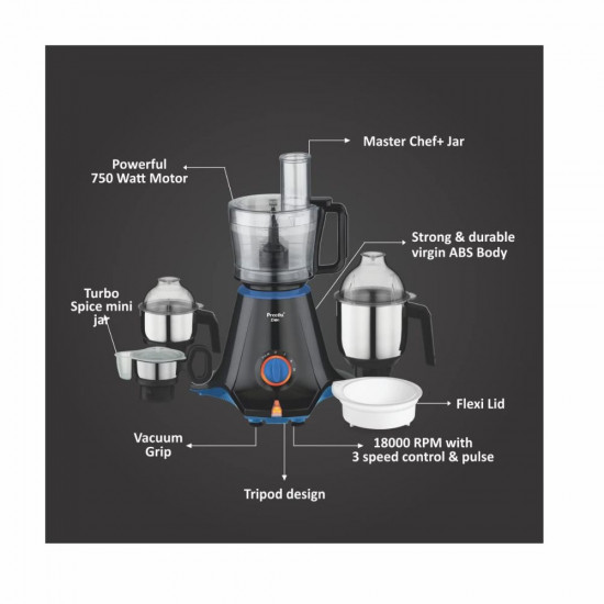 Preethi Zion MG 227 mixer grinder 750 watt Black