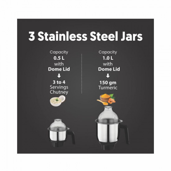 Preethi Zion MG 227 mixer grinder 750 watt Black