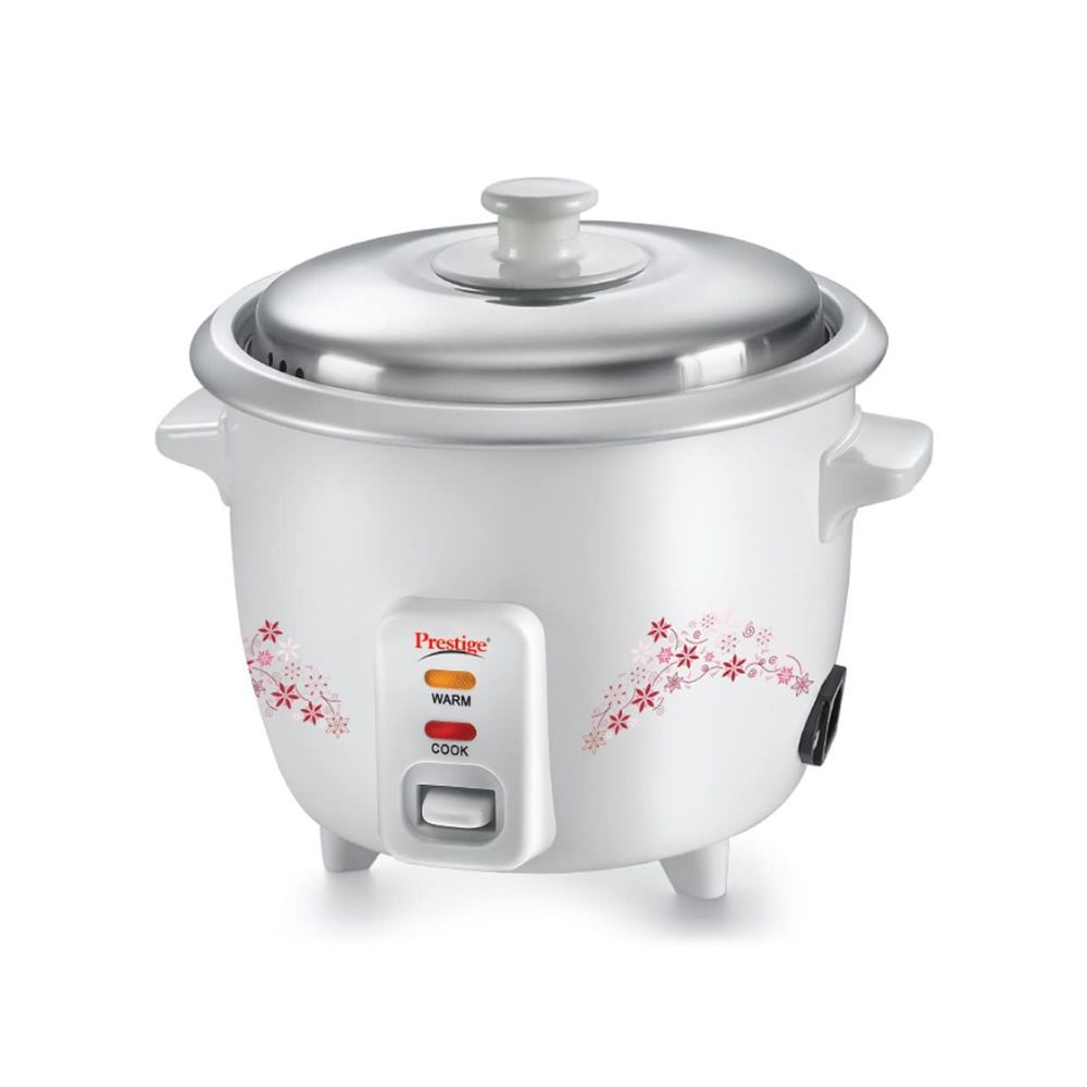 Prestige Delight PRWO 1.5 (1.5L OPEN TYPE) Electric Rice Cooker with Steaming Feature (1.5 L, White)