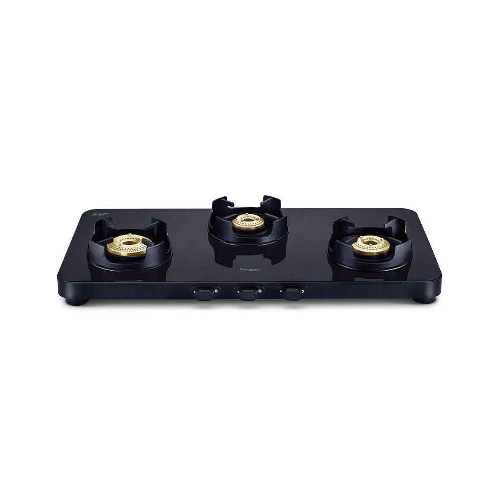 Prestige Edge Schott glass Glass Manual Gas Stove (3 Burners)