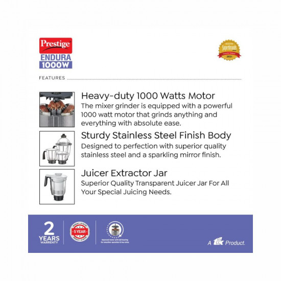 Prestige Endura 1000W Mixer Grinder