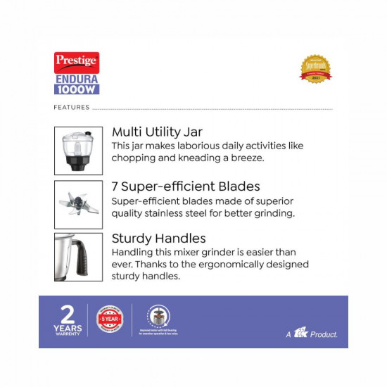 Prestige Endura 1000W Mixer Grinder
