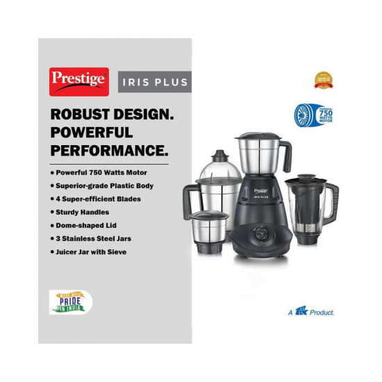 Prestige IRIS Plus 750 watt mixer grinder