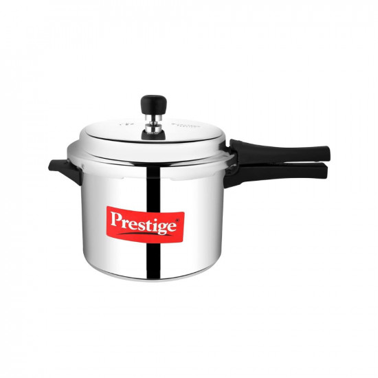 Prestige Popular Virgin Aluminium Precision Weight Valve Outer Lid Pressure Cooker, 5 L (Silver, 5 liters)