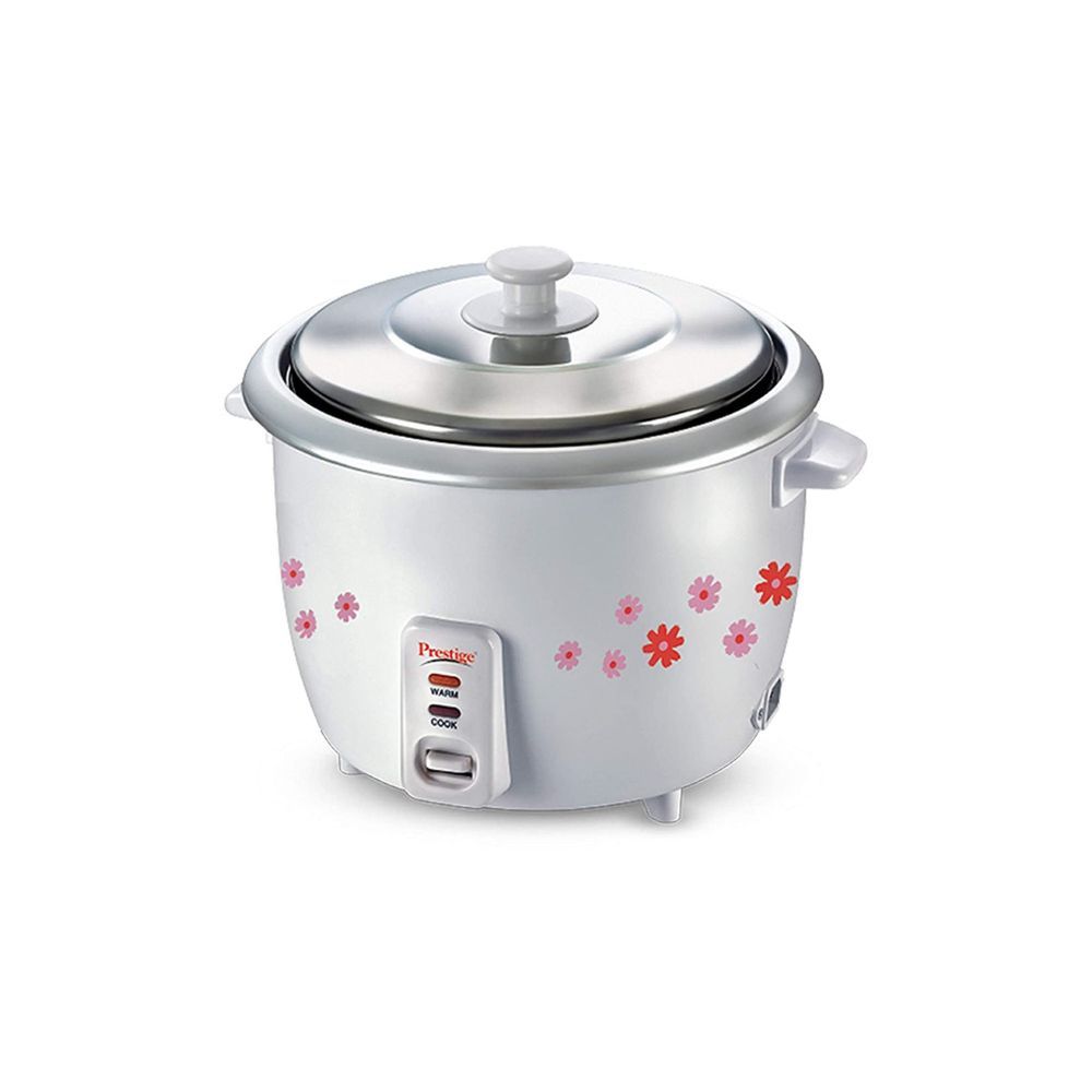 Prestige PRWO 1.8-2 Electric Rice Cooker with Steaming Feature (1.8 L, White)