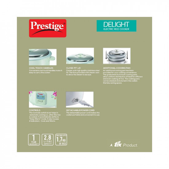 Prestige PRWO 2.8-2 2.80 Liters Rice Cooker