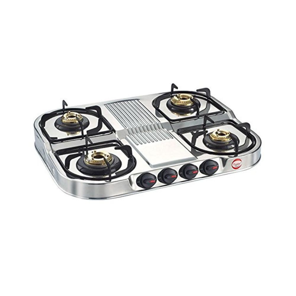 Prestige Royale Stainless Steel Manual Gas Stove (4 Burners)
