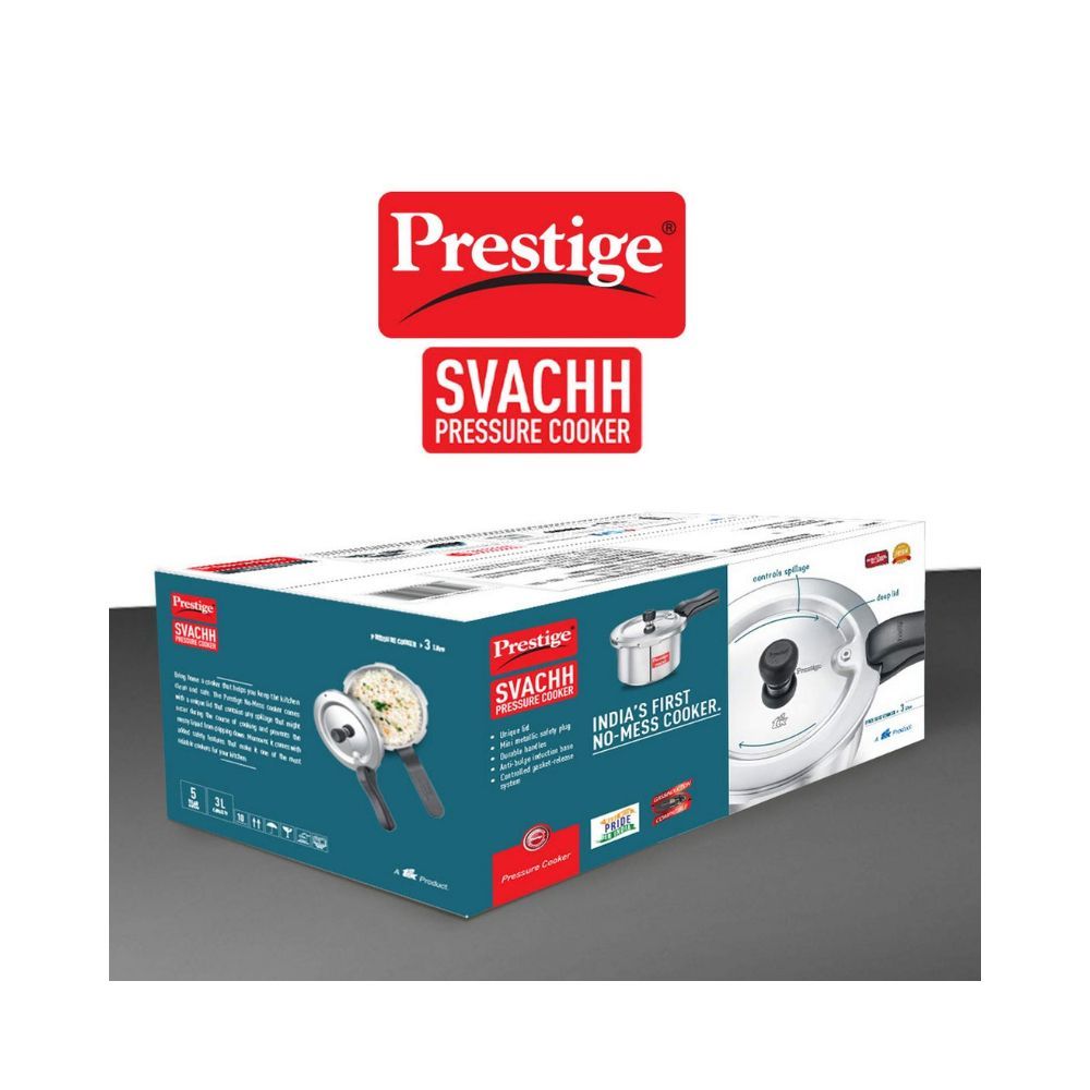 Prestige Svachh 3 L Induction Bottom Pressure Cooker (Aluminium)