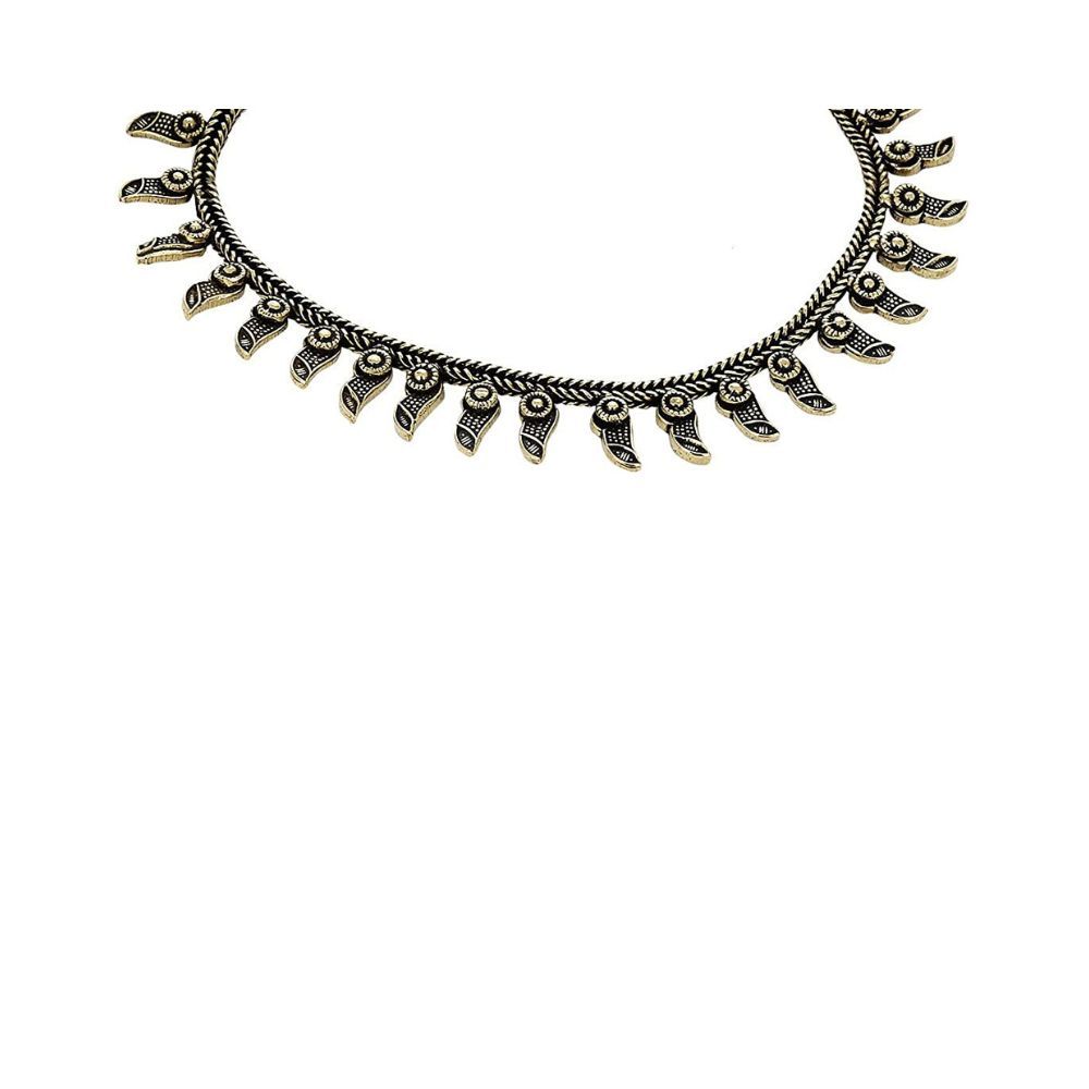 Prita Designer Antique Gold Plated Latest Traditional Single Brass Payal Anklet for Women and Girls