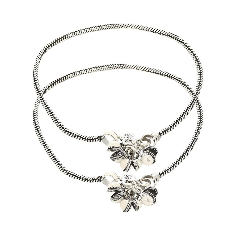 PRITA Designer German Silver Anklet/Payal