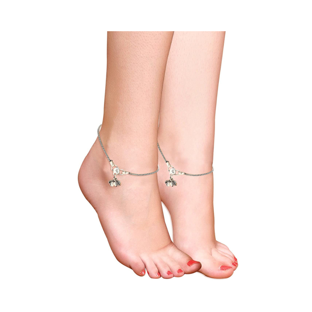 PRITA Designer German Silver Anklet/Payal