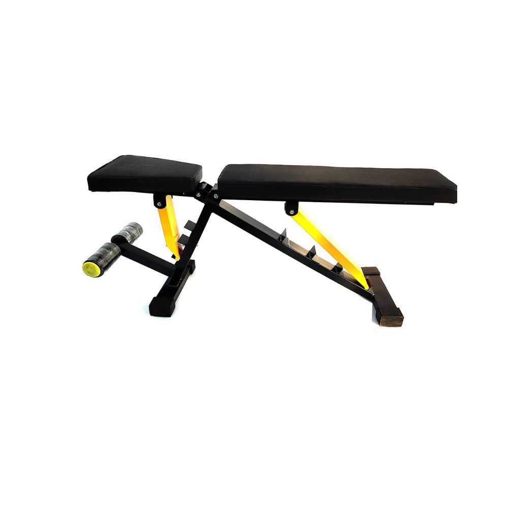 Protoner Heavy Duty Adjustable Bench , 400 kg (Incline , Decline , Flat) Black