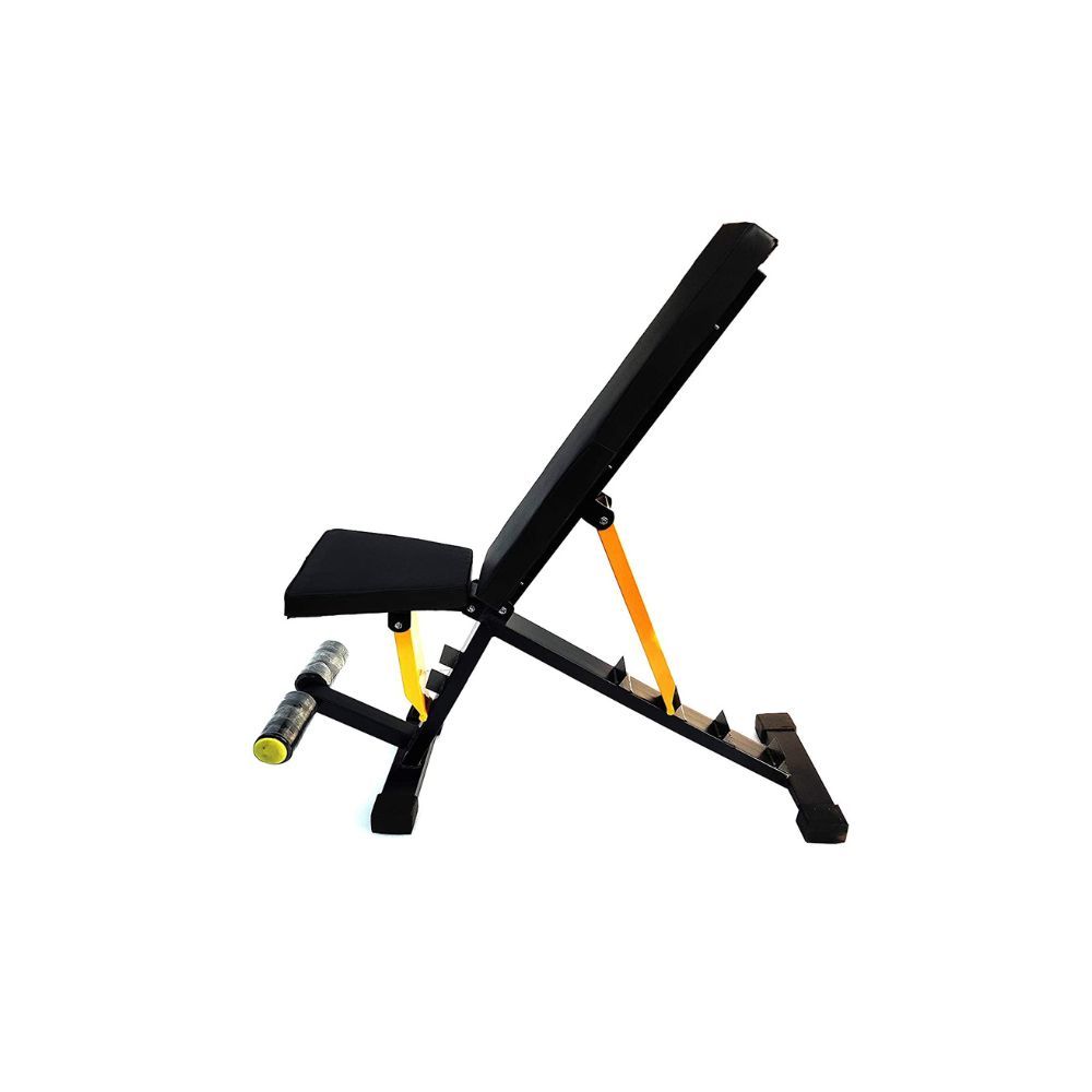Protoner Heavy Duty Adjustable Bench , 400 kg (Incline , Decline , Flat) Black