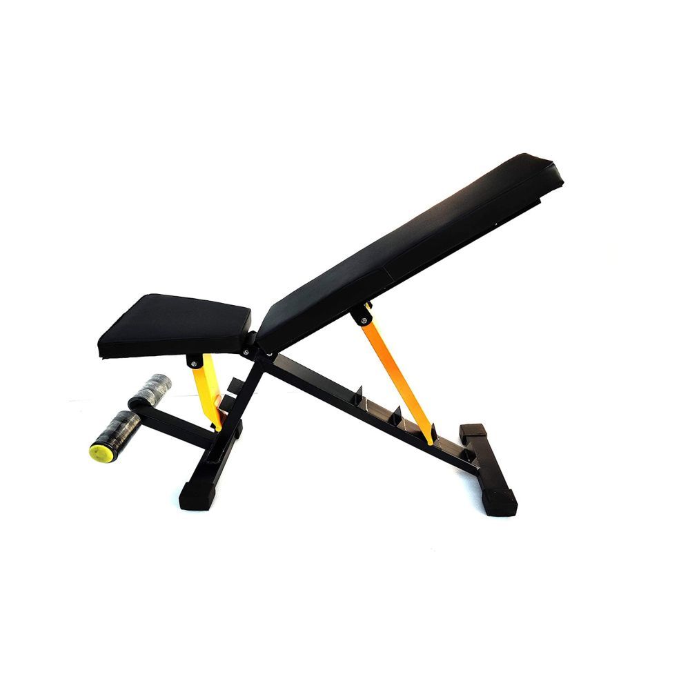 Protoner Heavy Duty Adjustable Bench , 400 kg (Incline , Decline , Flat) Black