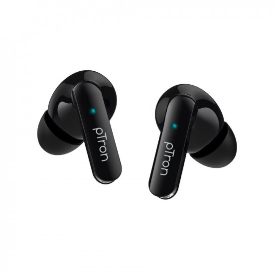 pTron Bassbuds Duo in Ear Earbuds with 32Hrs Total Playtime, Bluetooth 5.1 Wireless Headphones, Stereo Audio