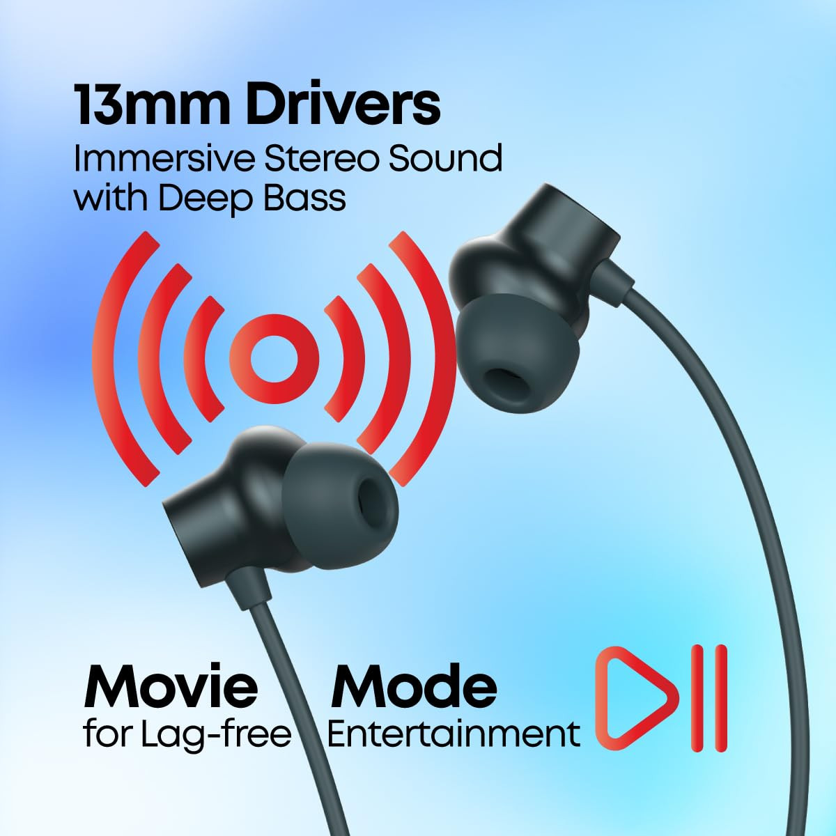 pTron Newly Launched Tangent Eon BT V53 Wireless in Ear Neckband Trutalk AI-ENC for Clear Calls 13Mm Dynamic Driver Deep Bass Type-C Fast Charging Dual Pairing Voice Assistant  IPX5 Grey