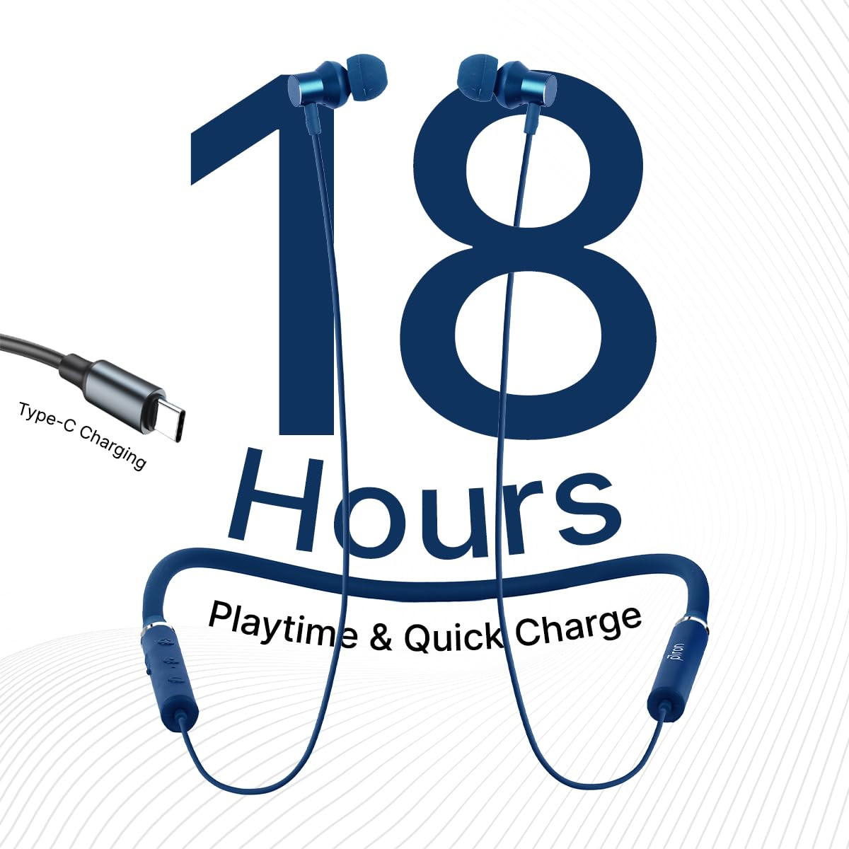 pTron Tangentbeat in Ear Bluetooth Wireless Headphones with Mic Punchy Bass 10mm Drivers Clear Calls Dual Pairing Fast Charging Magnetic Buds Voice Assist  IPX4 Wireless Neckband Dark Blue
