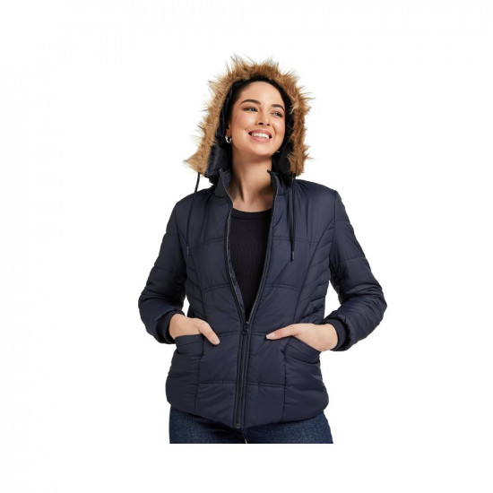 Qube By Fort Collins Women's Nylon Standard Length Jacket