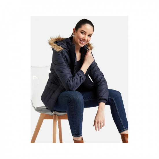 Qube By Fort Collins Women's Nylon Standard Length Jacket