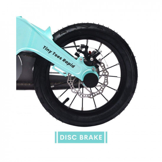 R for Rabbit Tiny Toes Rapid Bicycle for Unisex Kids for 3,4 & 5 Years 14T inch Cycle |90% Installed|Magnesium Alloy Single Structure - Blue, Rigid