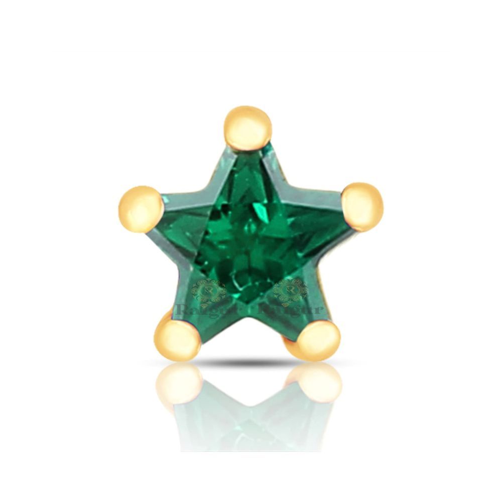 Raigur 14K Gold Nose Stud | Girls & Women | Gold Nose Pins Studs Diamond Nose