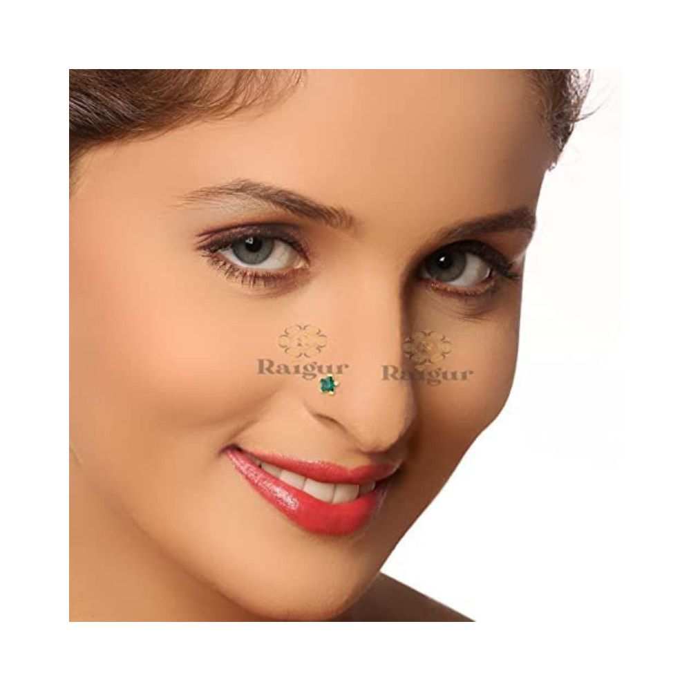 Raigur 14K Gold Nose Stud | Girls & Women | Gold Nose Pins Studs Diamond Nose