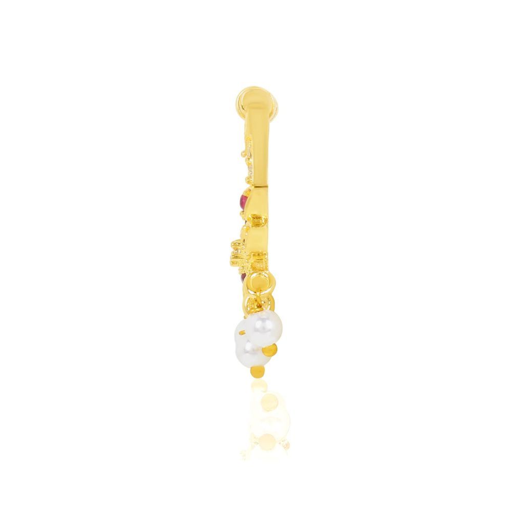 Raigur Non-Piercing Screw Press Nose Pin For Women And Girls (2)
