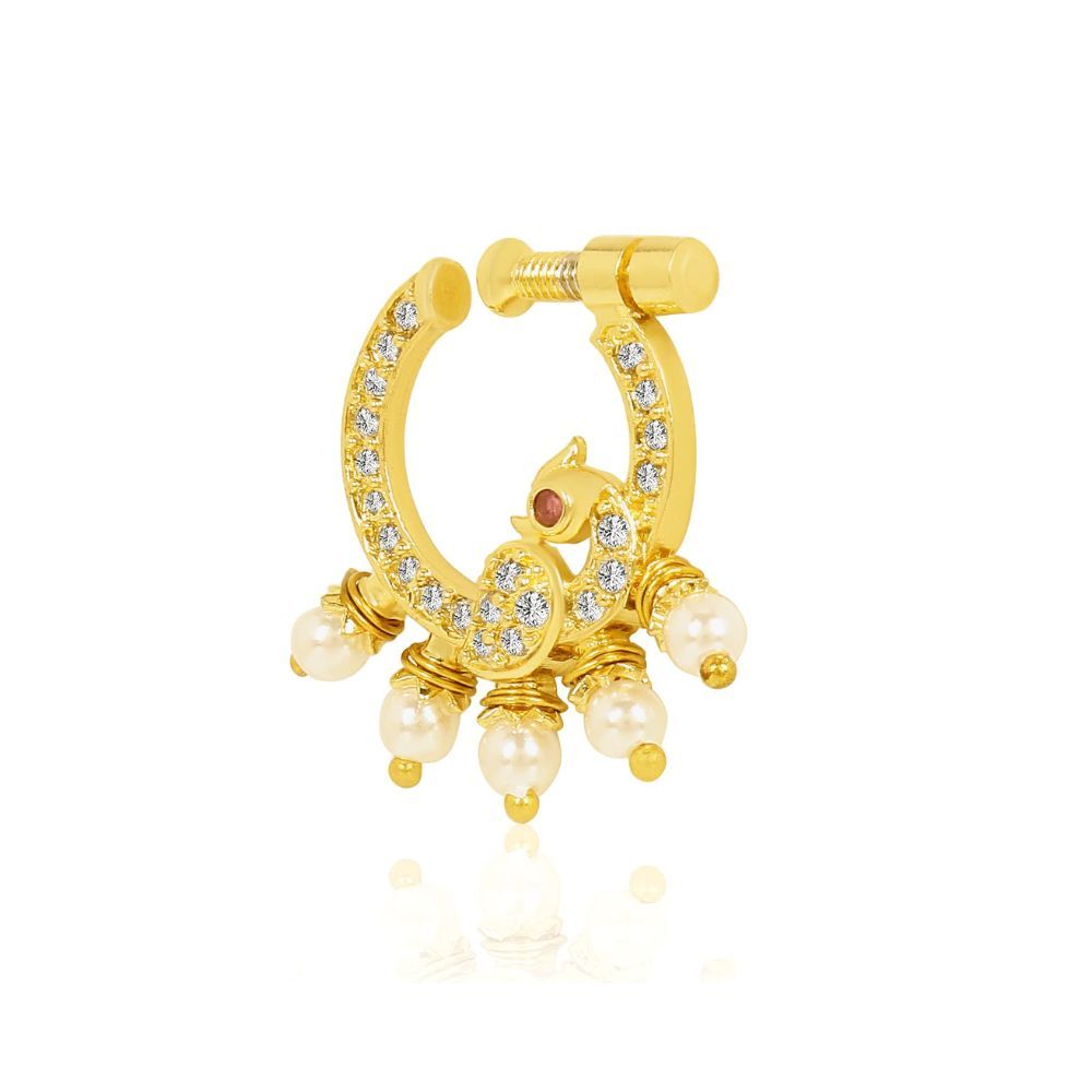 Raigur Non-Piercing Screw Press Nose Pin For Women And Girls (3)