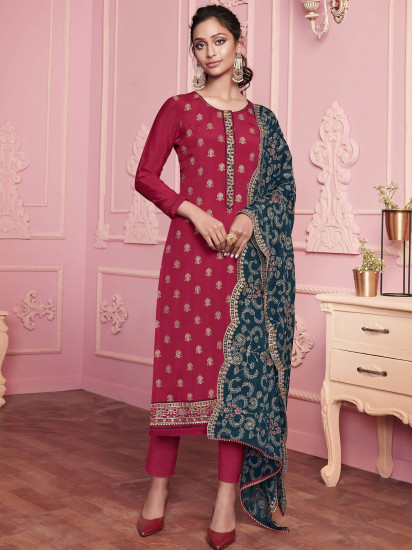 Buy online Salwar Kameez And Suits Pink Color from clothing for Women by  New Pinch Collection for ₹1500 at 25% off | 2024 Limeroad.com