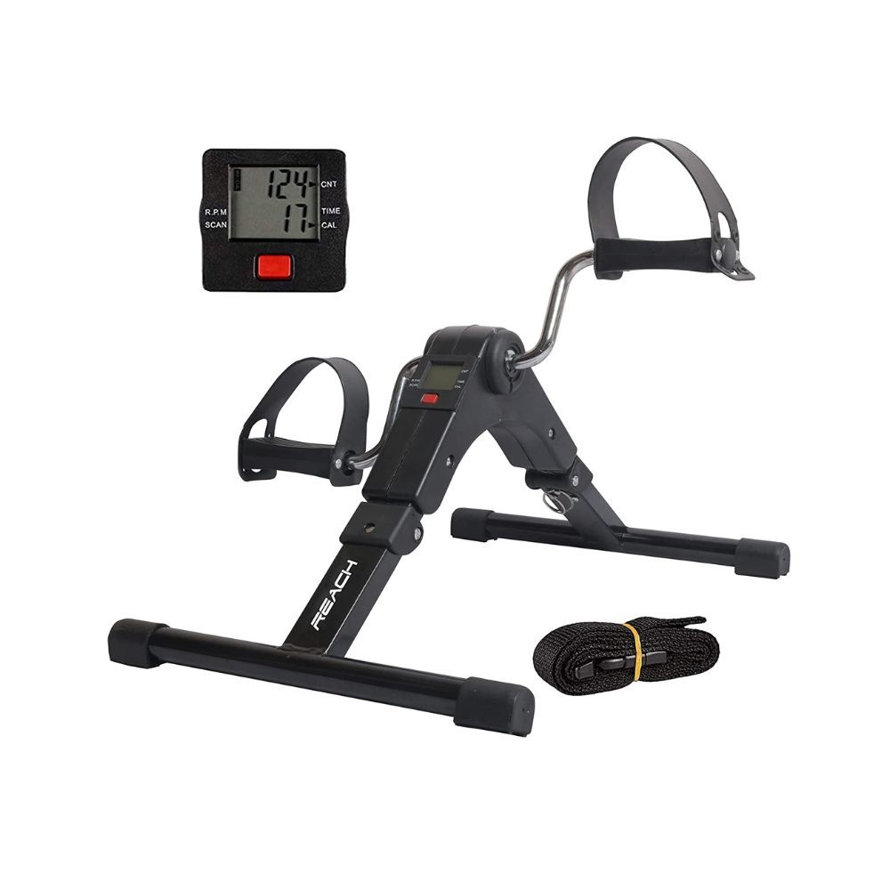 Reach Digital Pedal Exercise Machine Mini Fitness Cycle with Fixing Strap