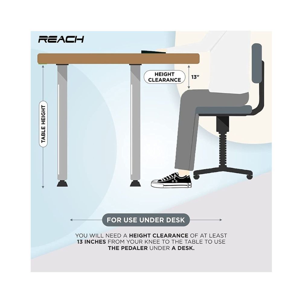 Reach Digital Pedal Exercise Machine Mini Fitness Cycle with Fixing Strap