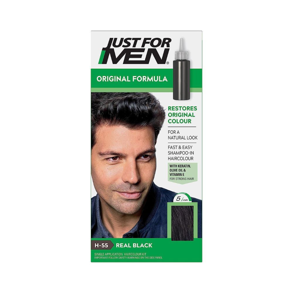 Real Black : Just For Men Hair Colour Original Formula Real Black H55